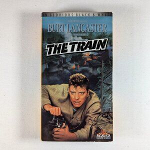 3/$15 Vintage VHS tape THE TRAIN (1964) Burt Lancaster black and white movie